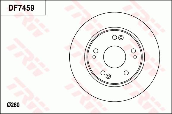 TRW DF7459 - Brake Disc autospares.lv