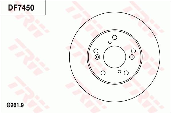 TRW DF7450 - Brake Disc autospares.lv