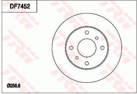 TRW DF7452 - Brake Disc autospares.lv