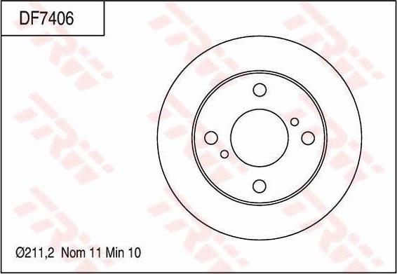 TRW DF7406 - Brake Disc autospares.lv