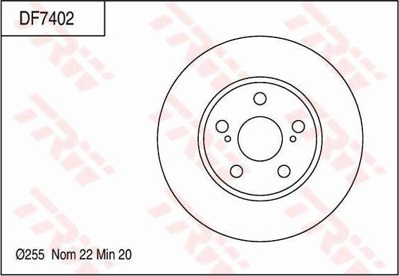 TRW DF7402 - Brake Disc autospares.lv