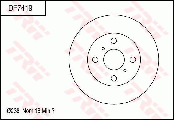 TRW DF7419 - Brake Disc autospares.lv