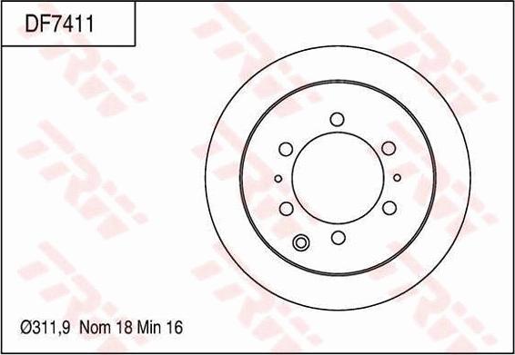 TRW DF7411 - Brake Disc autospares.lv