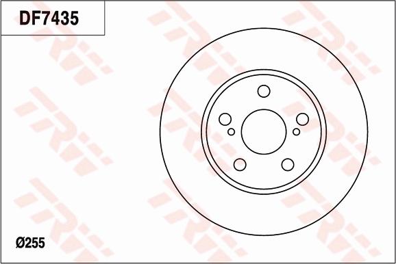 TRW DF7435 - Brake Disc autospares.lv