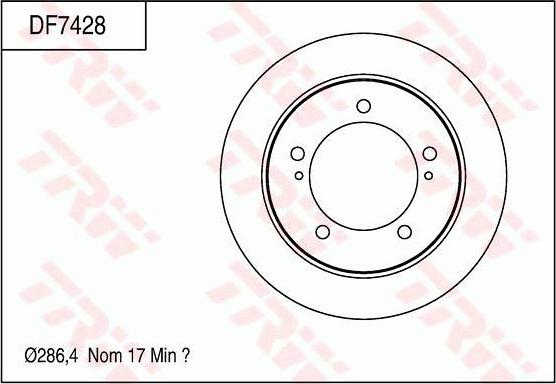 TRW DF7428 - Brake Disc autospares.lv