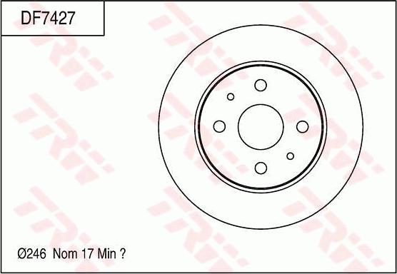 TRW DF7427 - Brake Disc autospares.lv