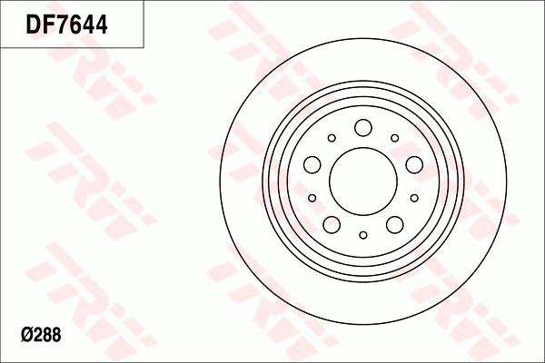 TRW DF7644 - Brake Disc autospares.lv