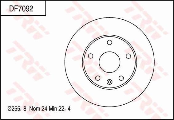 TRW DF7092 - Brake Disc autospares.lv