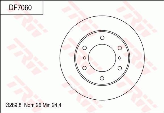 TRW DF7060 - Brake Disc autospares.lv