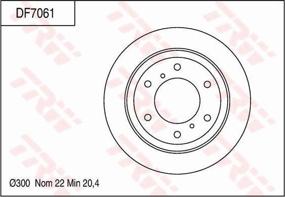 TRW DF7061 - Brake Disc autospares.lv