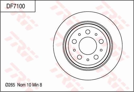 TRW DF7000 - Brake Disc autospares.lv