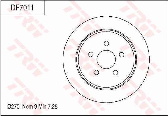 TRW DF7011 - Brake Disc autospares.lv