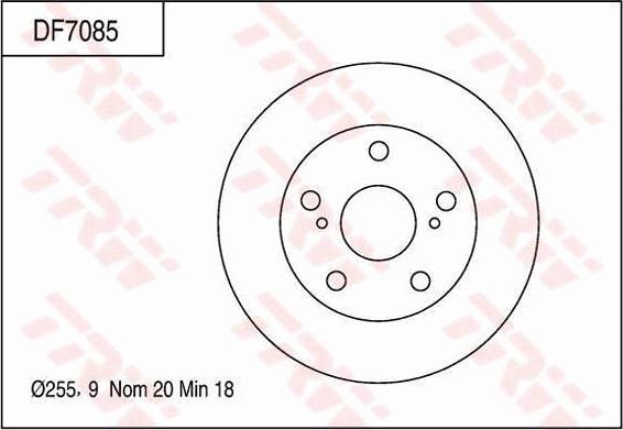 TRW DF7085 - Brake Disc autospares.lv