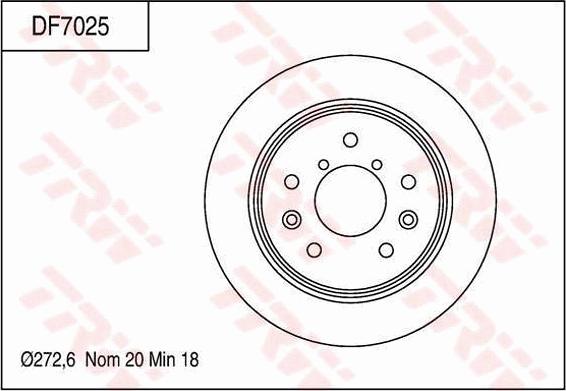 TRW DF7025 - Brake Disc autospares.lv