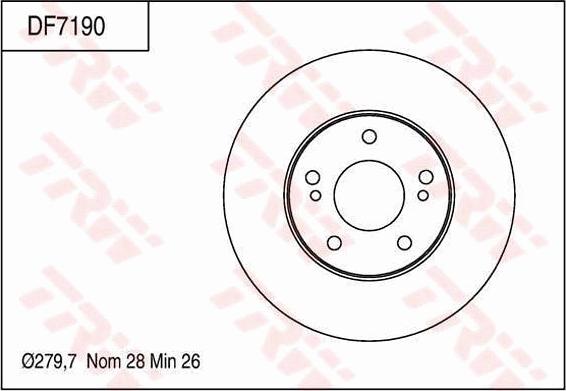 TRW DF7190 - Brake Disc autospares.lv