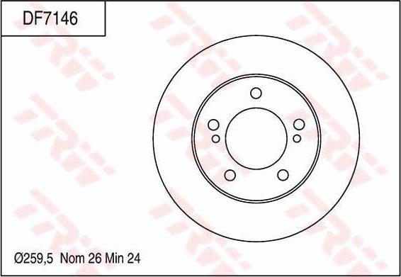 TRW DF7146 - Brake Disc autospares.lv