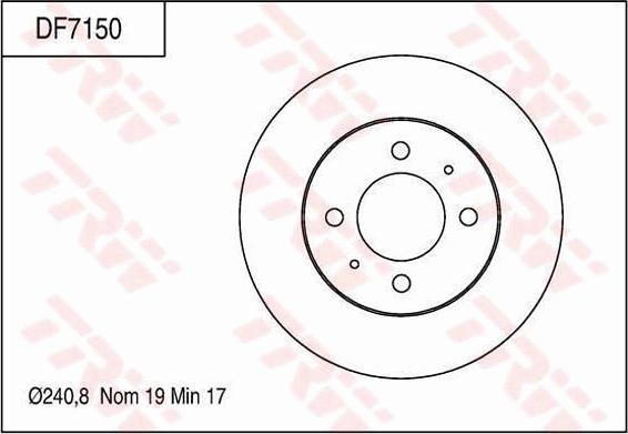 TRW DF7150 - Brake Disc autospares.lv