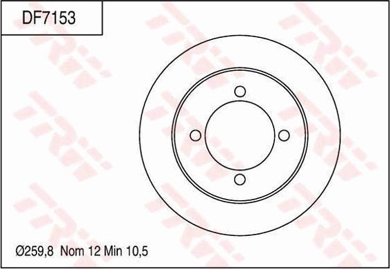 TRW DF7153 - Brake Disc autospares.lv