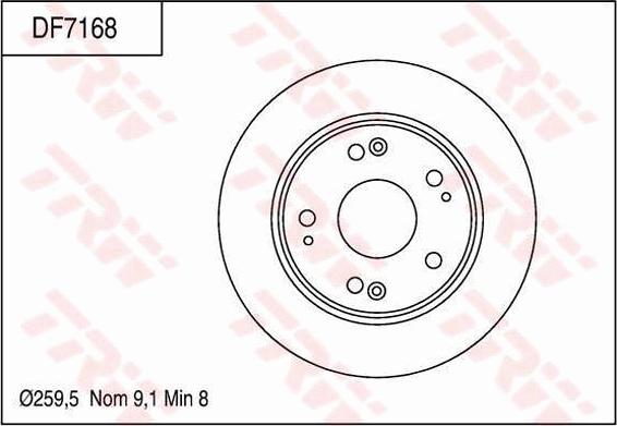 TRW DF7168 - Brake Disc autospares.lv