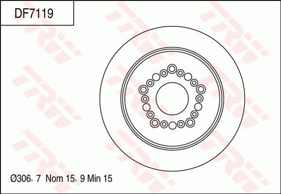 TRW DF7119 - Brake Disc autospares.lv