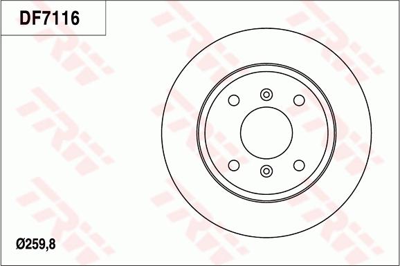 TRW DF7116 - Brake Disc autospares.lv