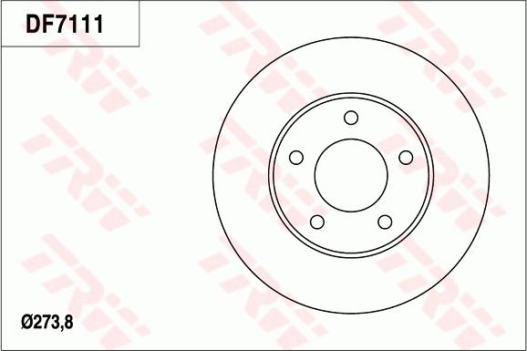 TRW DF7111 - Brake Disc autospares.lv