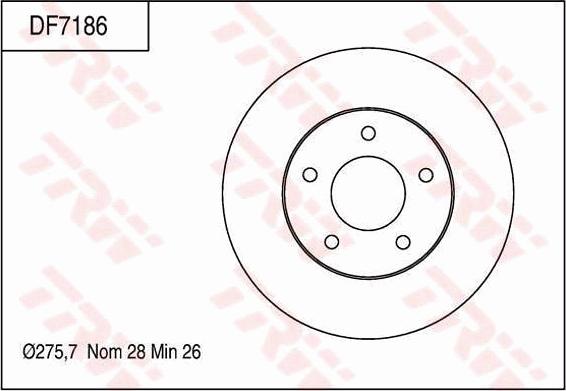 TRW DF7186 - Brake Disc autospares.lv