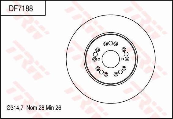 TRW DF7188 - Brake Disc autospares.lv