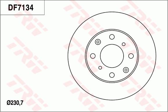 TRW DF7134 - Brake Disc autospares.lv