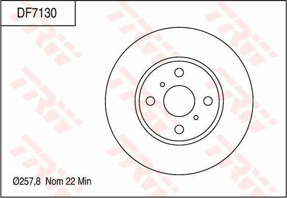 TRW DF7130 - Brake Disc autospares.lv