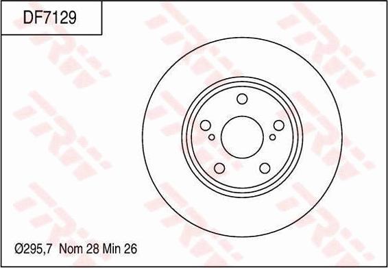 TRW DF7129 - Brake Disc autospares.lv