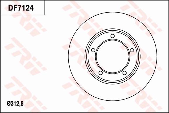 TRW DF7124 - Brake Disc autospares.lv