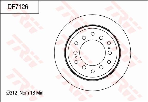 TRW DF7126 - Brake Disc autospares.lv