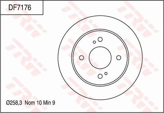 TRW DF7176 - Brake Disc autospares.lv