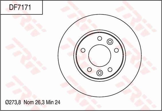 TRW DF7171 - Brake Disc autospares.lv