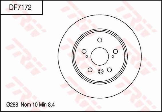 TRW DF7172 - Brake Disc autospares.lv