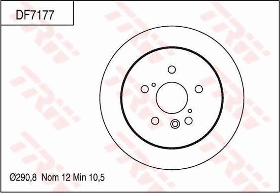 TRW DF7177 - Brake Disc autospares.lv