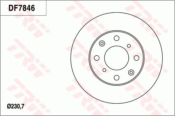 TRW DF7846 - Brake Disc autospares.lv