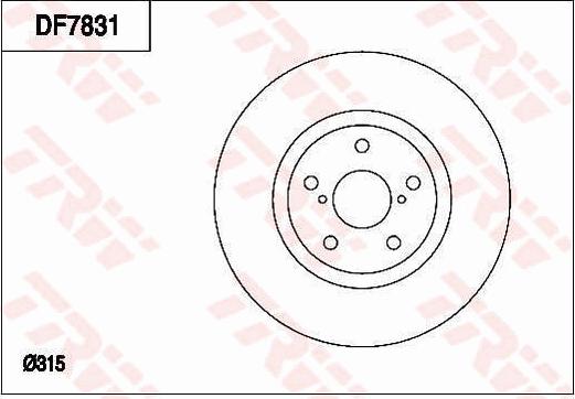 TRW DF7831 - Brake Disc autospares.lv