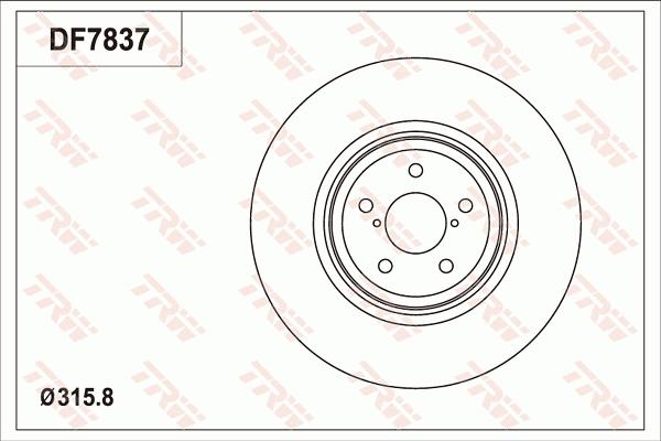 TRW DF7837 - Brake Disc autospares.lv