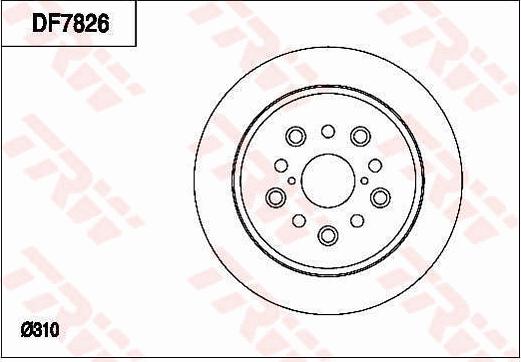 TRW DF7826 - Brake Disc autospares.lv