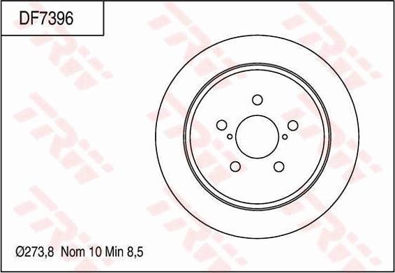 TRW DF7396 - Brake Disc autospares.lv