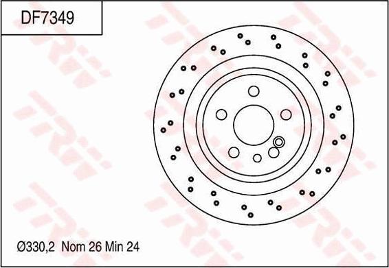 TRW DF7349 - Brake Disc autospares.lv