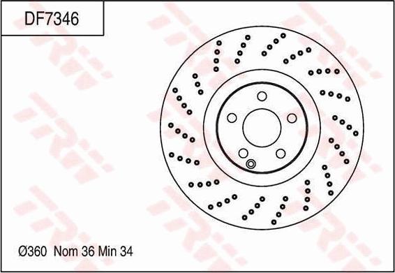 TRW DF7346 - Brake Disc autospares.lv