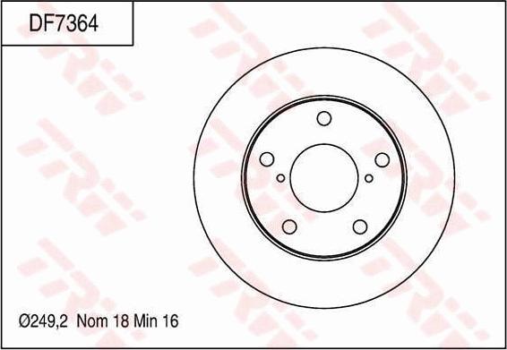 TRW DF7364 - Brake Disc autospares.lv