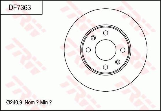 TRW DF7363 - Brake Disc autospares.lv