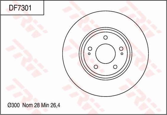 TRW DF7301 - Brake Disc autospares.lv