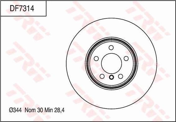 TRW DF7314 - Brake Disc autospares.lv