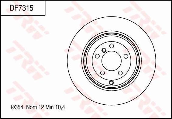 TRW DF7315 - Brake Disc autospares.lv