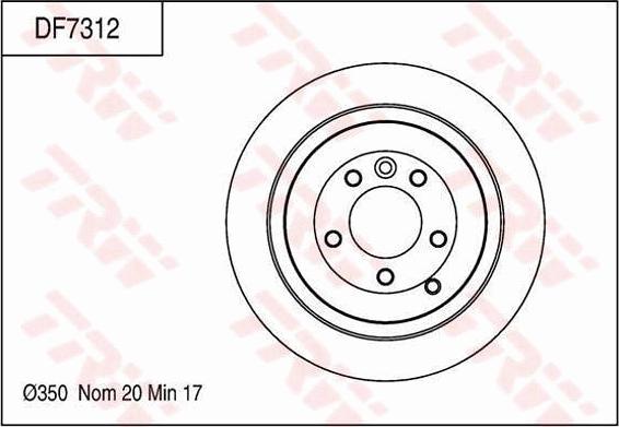 TRW DF7312 - Brake Disc autospares.lv